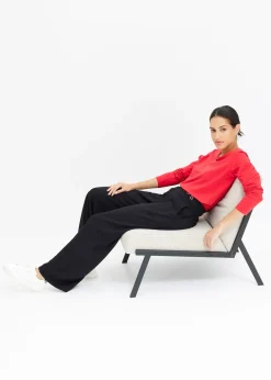 T-shirt manches longues détails œillets