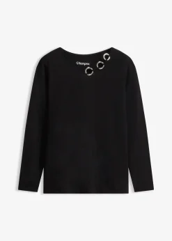 T-shirt manches longues détails œillets