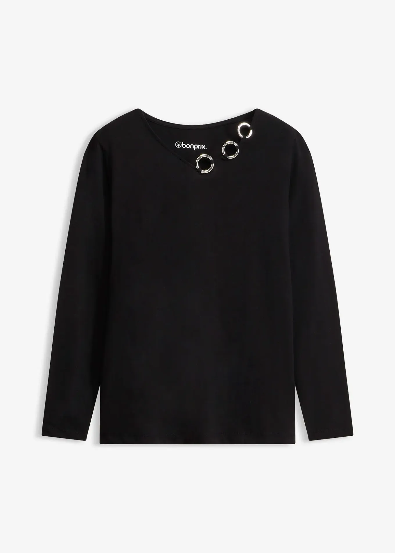 T-shirt manches longues détails œillets