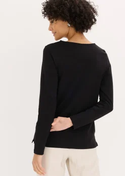 T-shirt manches longues détails œillets