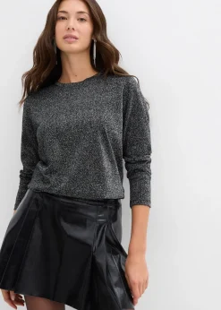 T-shirt manches longues effet lurex