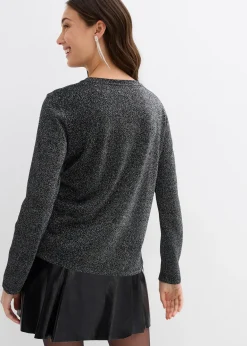 T-shirt manches longues effet lurex