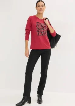 T-shirt manches longues en coton extensible