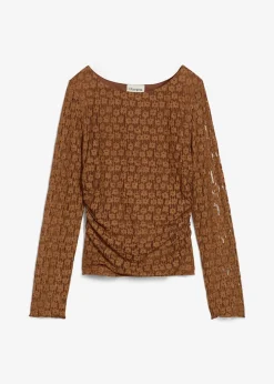 T-shirt manches longues en dentelle