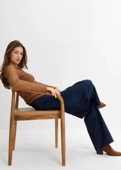 T-shirt manches longues en dentelle