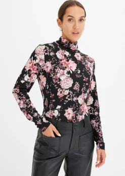 T-shirt manches longues en viscose douce et extensible