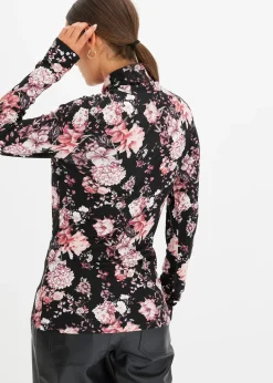 T-shirt manches longues en viscose douce et extensible