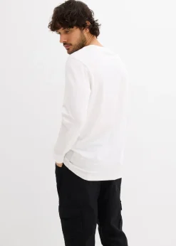 T-shirt manches longues en coton extensible, slim