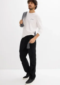 T-shirt manches longues en coton extensible, slim