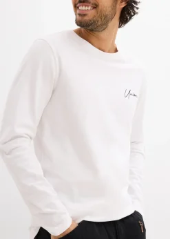 T-shirt manches longues en coton extensible, slim