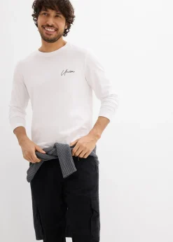 T-shirt manches longues en coton extensible, slim