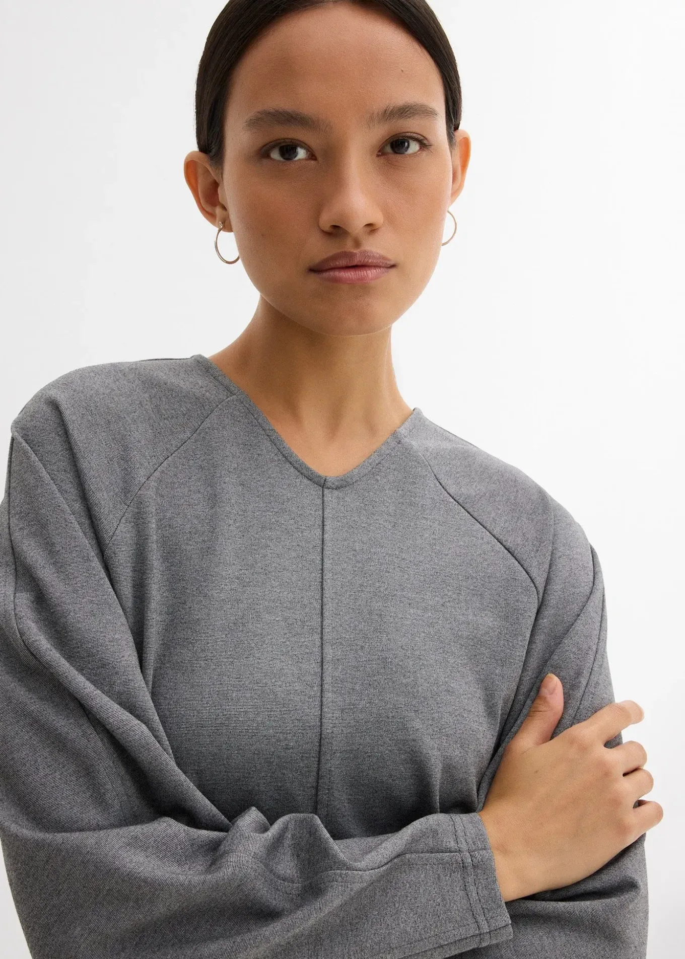 T-shirt manches longues en Punto di Roma confortable