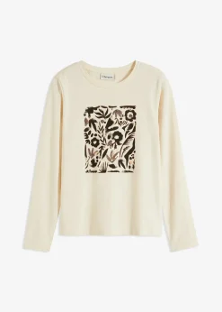 T-shirt manches longues en coton extensible