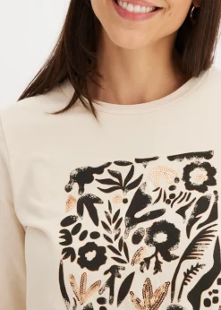 T-shirt manches longues en coton extensible