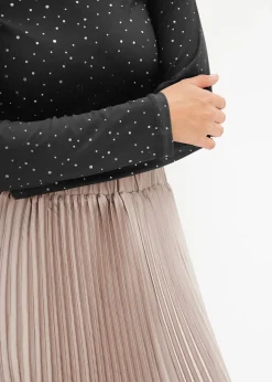 T-shirt manches longues en mesh brillant