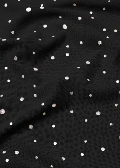 T-shirt manches longues en mesh brillant