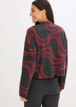 T-shirt manches longues en tissu côtelé douillet