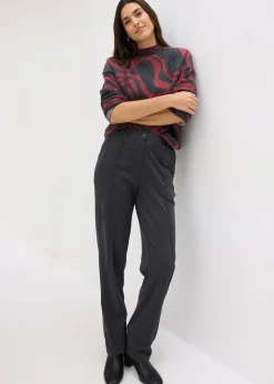 T-shirt manches longues en tissu côtelé douillet