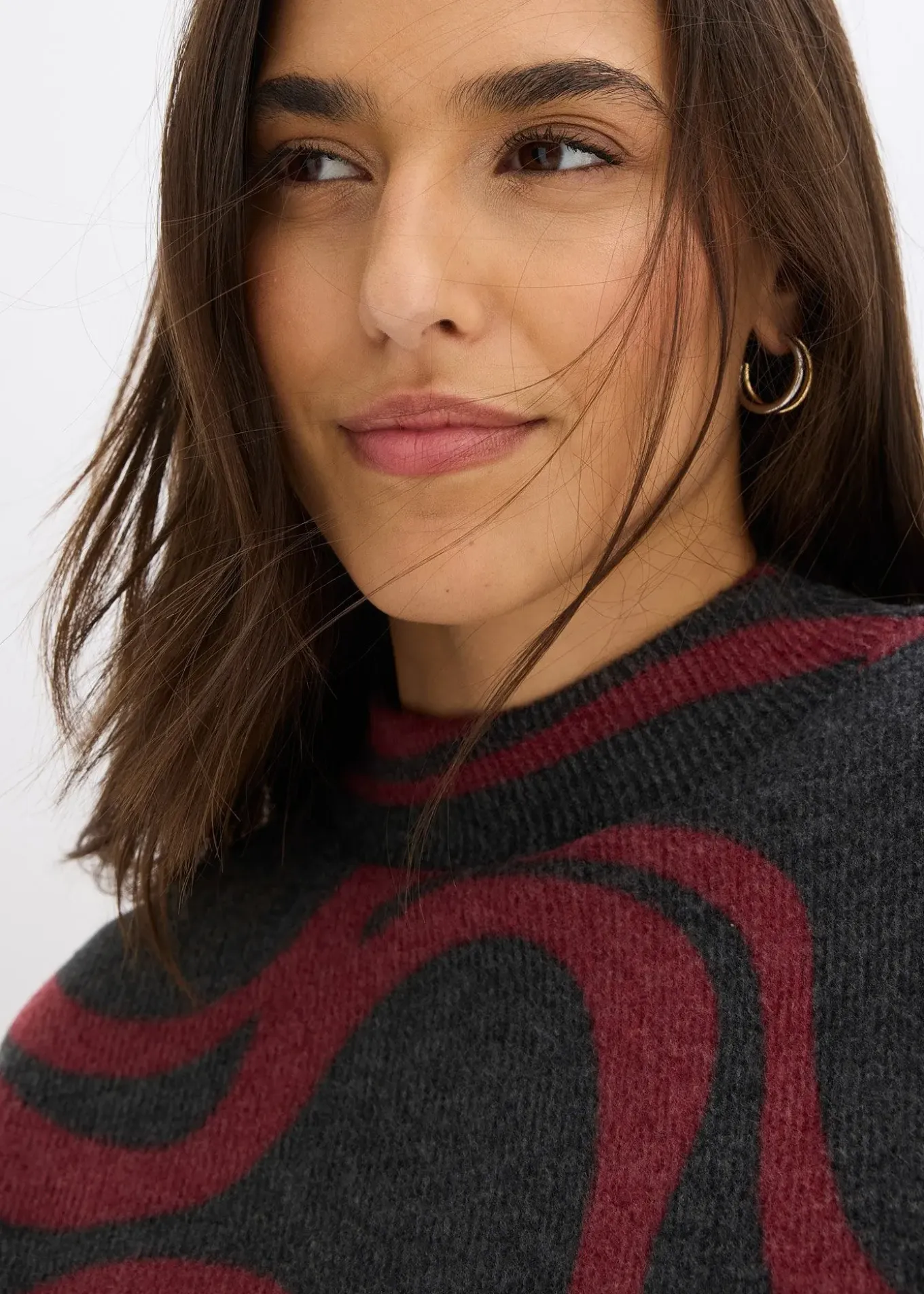 T-shirt manches longues en tissu côtelé douillet