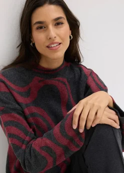 T-shirt manches longues en tissu côtelé douillet