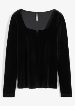 T-shirt manches longues en velours doux