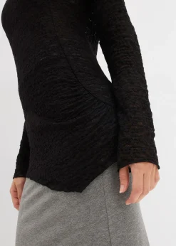 T-shirt manches longues en dentelle