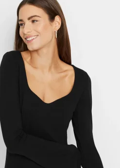 T-shirt manches longues en viscose extensible