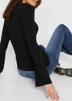 T-shirt manches longues en viscose extensible