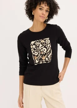 T-shirt manches longues en coton extensible