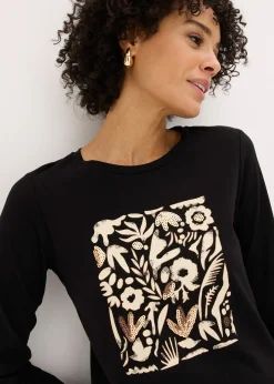 T-shirt manches longues en coton extensible