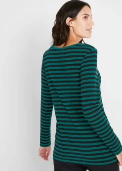 T-shirt manches longues en coton extensible