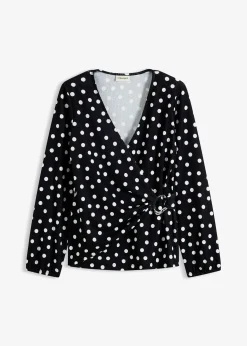 T-shirt manches longues en jersey texturé