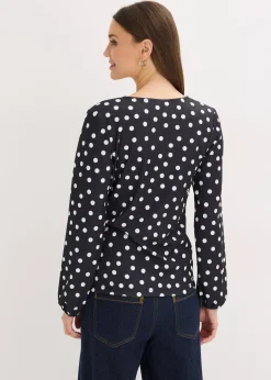 T-shirt manches longues en jersey texturé