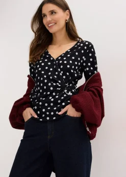 T-shirt manches longues en jersey texturé