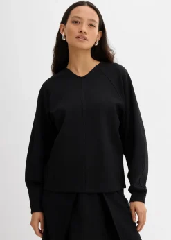 T-shirt manches longues en Punto di Roma confortable