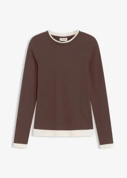 T-shirt manches longues en coton mélangé