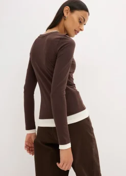 T-shirt manches longues en coton mélangé