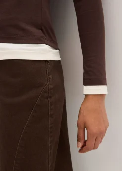 T-shirt manches longues en coton mélangé