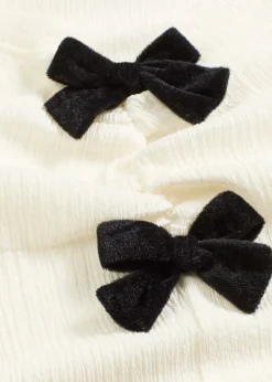 T-shirt manches longues en crêpe texturé