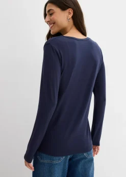 T-shirt manches longues en viscose extensible