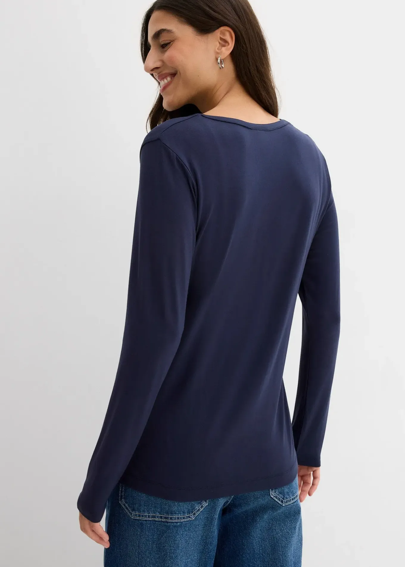 T-shirt manches longues en viscose extensible