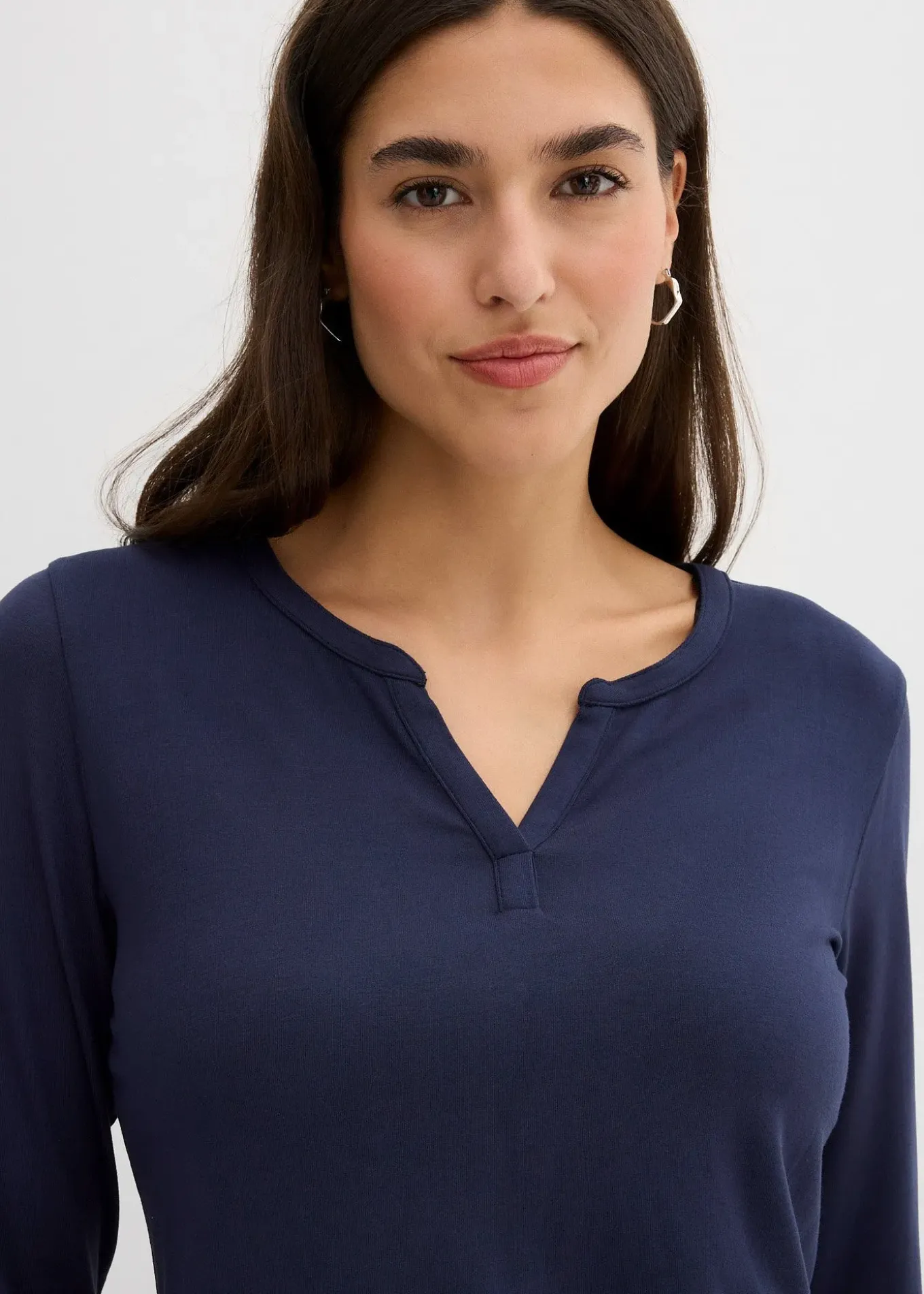 T-shirt manches longues en viscose extensible