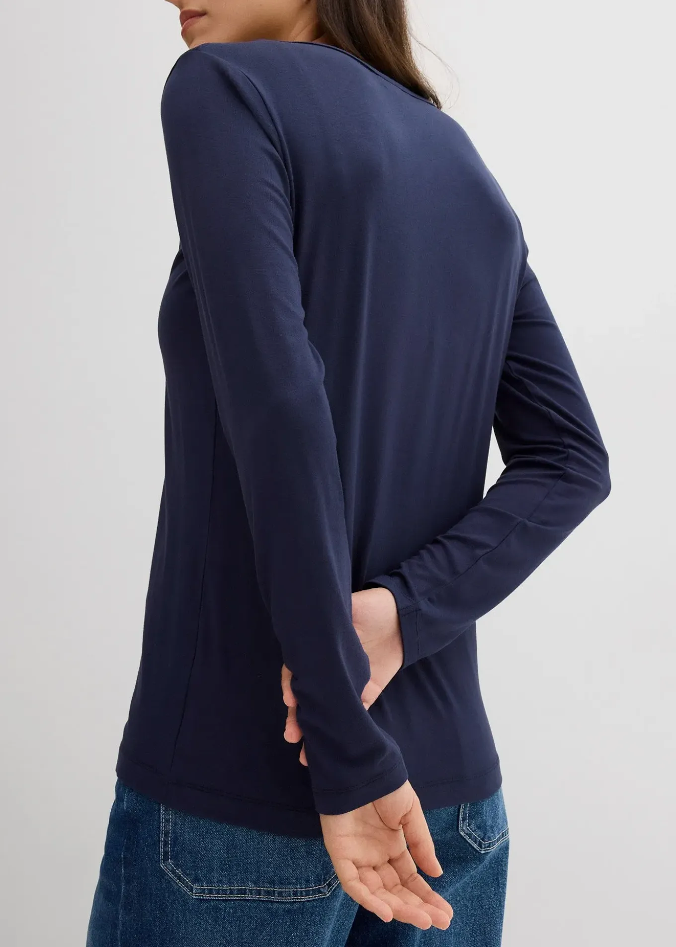 T-shirt manches longues en viscose extensible