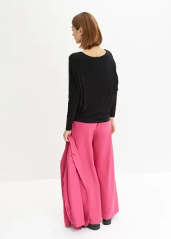 T-shirt manches longues en viscose douce et extensible