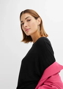 T-shirt manches longues en viscose douce et extensible