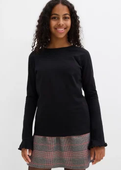 T-shirt manches longues en coton extensible