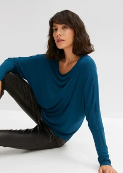 T-shirt manches longues en viscose douce et extensible