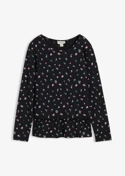 T-shirt manches longues en coton extensible