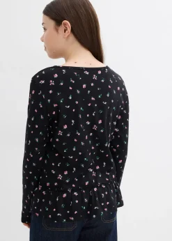 T-shirt manches longues en coton extensible