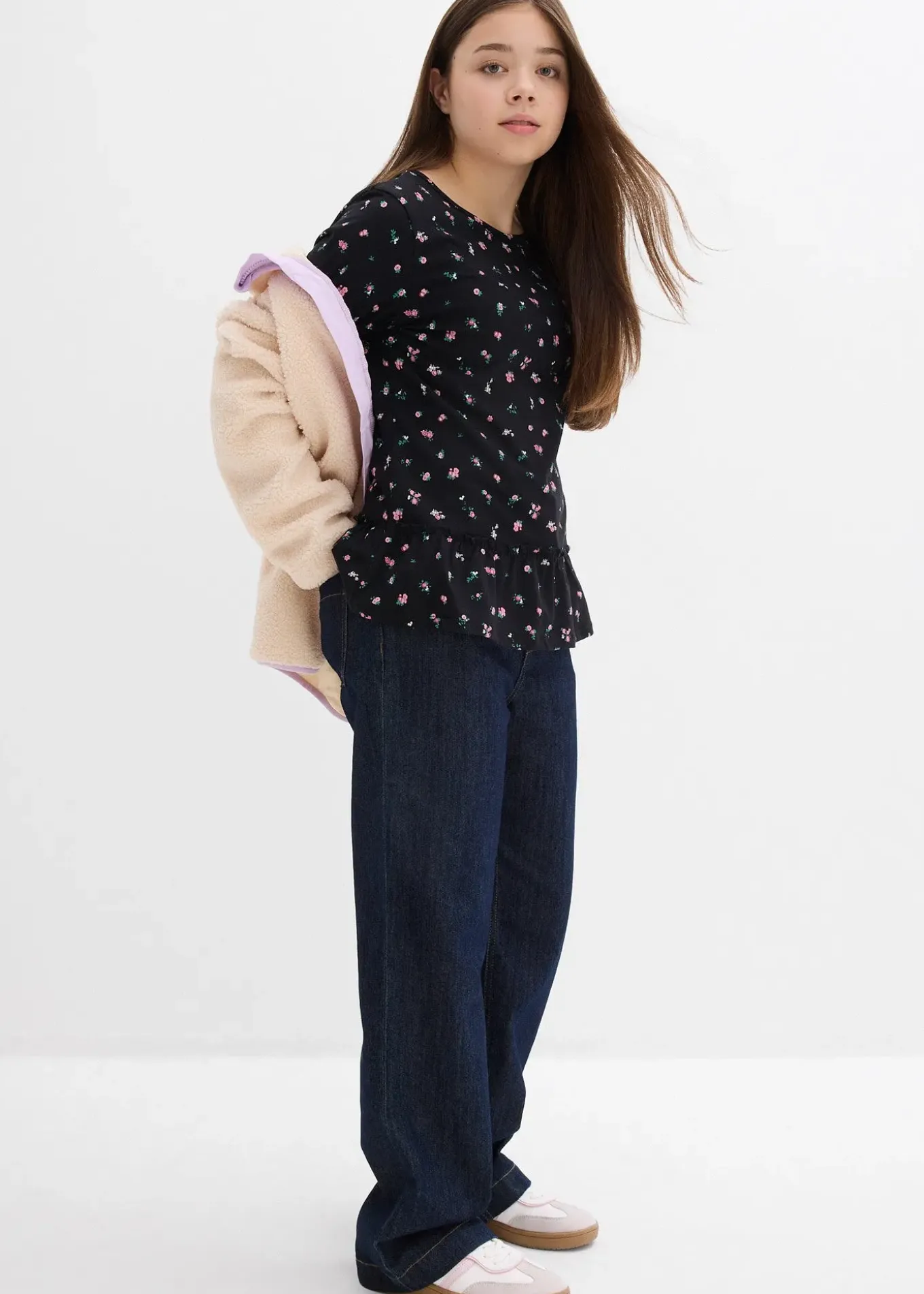 T-shirt manches longues en coton extensible